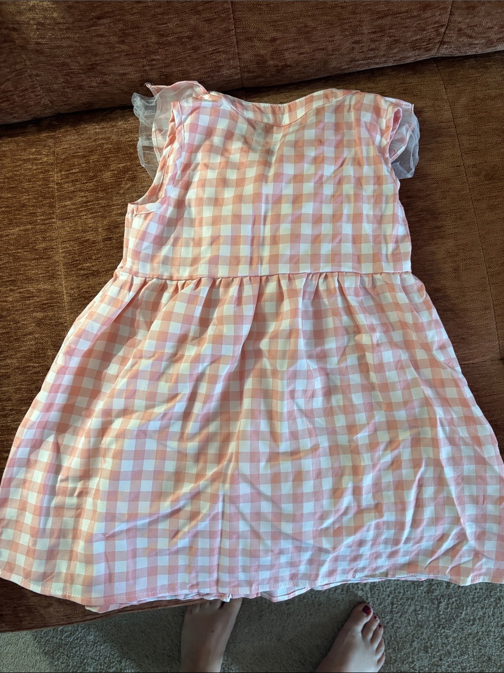 PatPat Pink Gingham Ruffle Button-Front Dress - Picture 4 of 4
